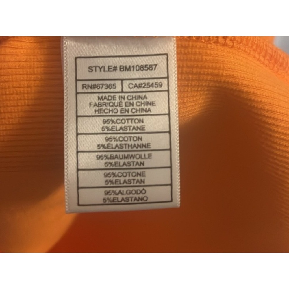 BB Dakota Steve Madden Tangerine Bodycon Ribbed Cutout Mini Dress Orange XS - Picture 7 of 7